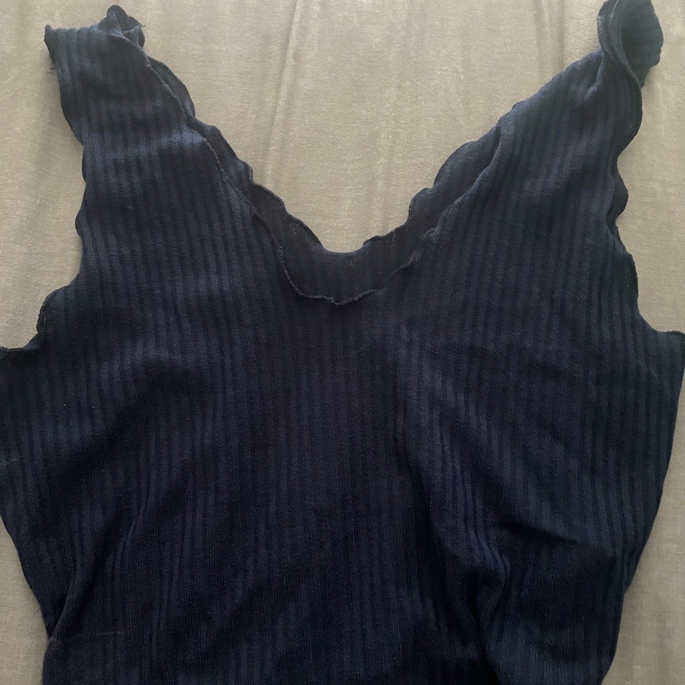 Shein Plus Cropped Blue Tank